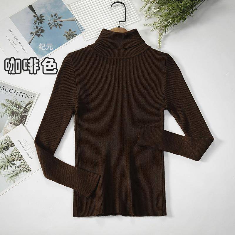 Frauen Rollkragenpullover Herbst Winter Tops Schlanke Frauen Pullover Gestrickte Pullover Jumper Weiche Warme Pull One Size kaffeebraun von Joom DACH