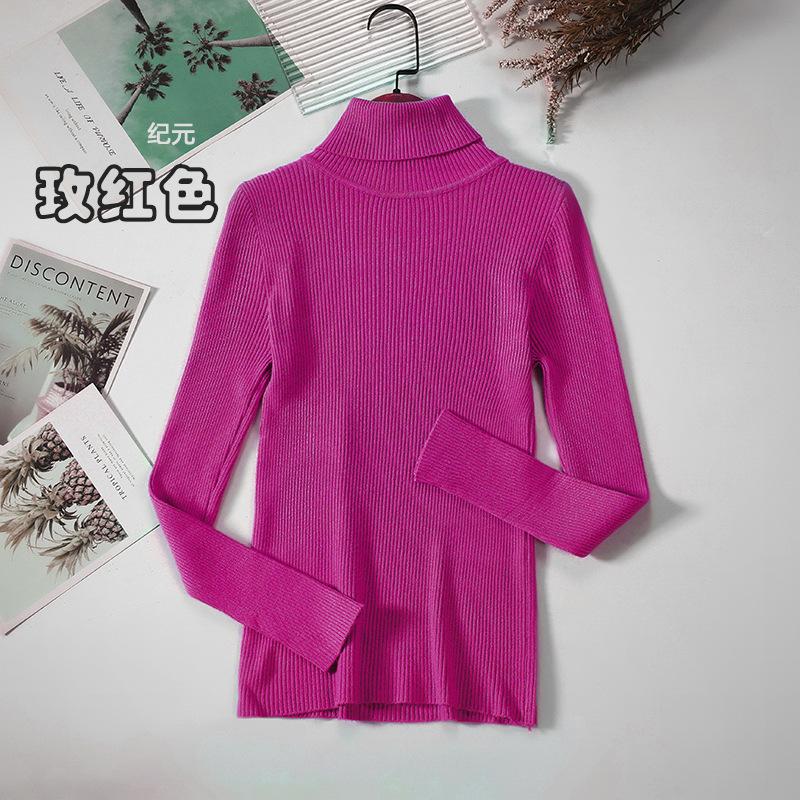 Frauen Rollkragenpullover Herbst Winter Tops Schlanke Frauen Pullover Gestrickte Pullover Jumper Weiche Warme Pull One Size rose rot Frauen Rollkragenpullover Herbst Winter Tops Schlanke Frauen Pullover Gestrickte Pullover Jumper Weiche Warme Pull One Size rose rot von Joom DACH