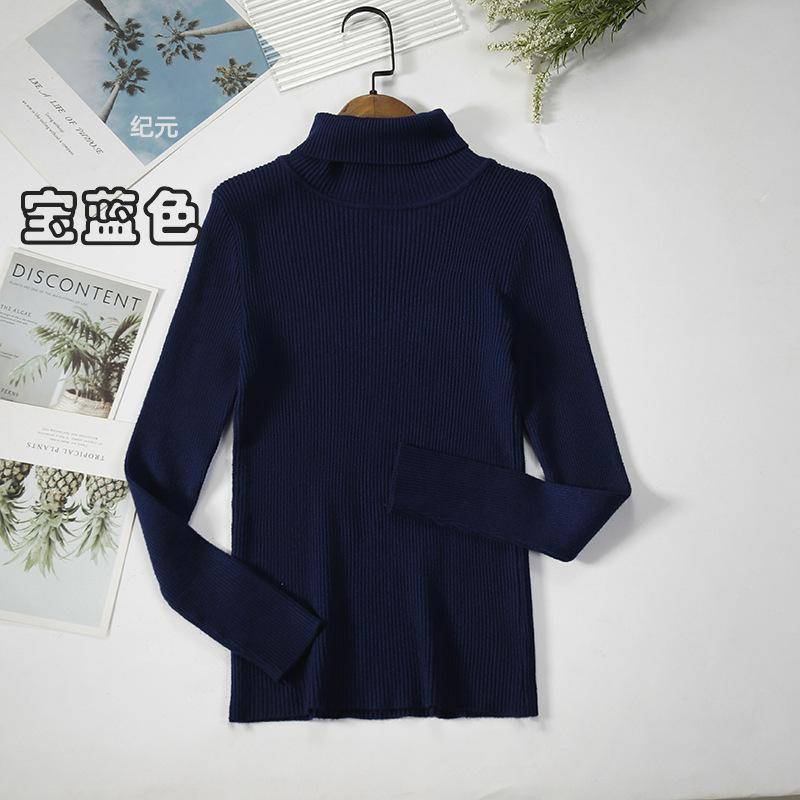 Frauen Rollkragenpullover Herbst Winter Tops Schlanke Frauen Pullover Gestrickte Pullover Jumper Weiche Warme Pull One Size königsblau von Joom DACH