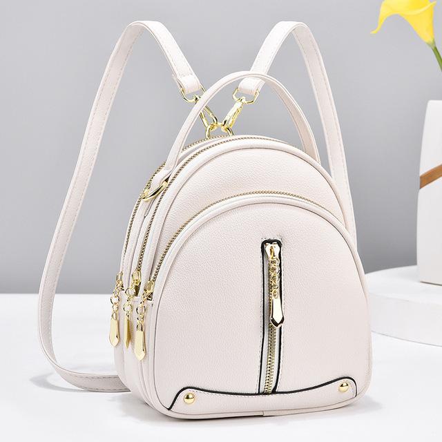 Frauen Rucksack Doppel Schulter Tasche Frauen Herbst Neue Mode frauen Kleine Tasche Koreanische Version Messenger Tasche Eine Schulter Mode kleine Zurück One Size beige von Joom DACH