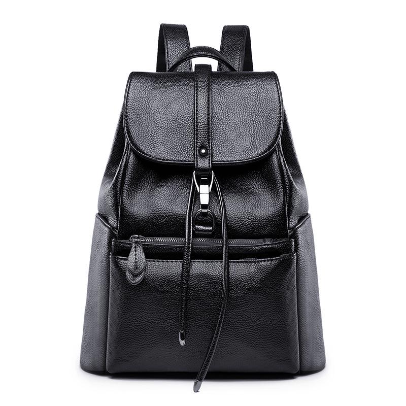 Frauen Rucksäcke Weiche Leder Mode Zurück Tasche Marke Weibliche Reisetaschen Rucksäcke Große Kapazität Schule Tasche schwarz Frauen Rucksäcke Weiche Leder Mode Zurück Tasche Marke Weibliche Reisetaschen Rucksäcke Große Kapazität Schule Tasche schwarz von Joom DACH