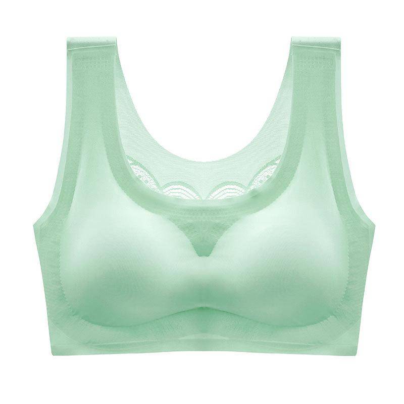 Frauen Schönheit Zurück Büstenhalter Stoßfest Wireless Bh Nahtlose Schlaf Bh Bralette Tank Top Plus Größe XXXXXXL grün von Joom DACH