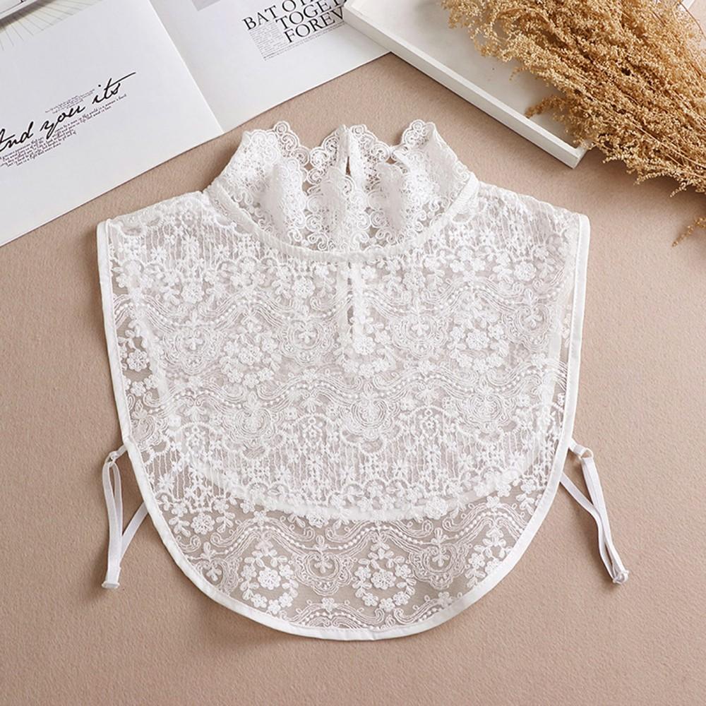 Frauen Schwarz/Weiß Gefälschte Kragen Bluse Herbst Winter Abnehmbare Hemd Kragen Falschen Kragen Revers Bluse Top Frauen Kleidung Zubehör One size weiß von Joom DACH