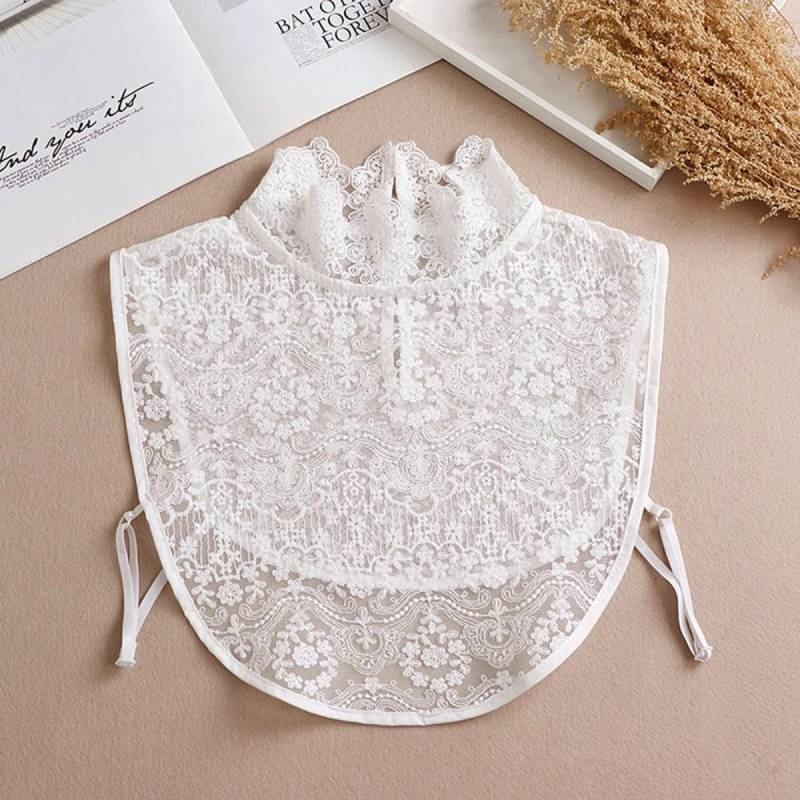 Frauen Schwarz/Weiß Gefälschte Kragen Bluse Herbst Winter Abnehmbare Hemd Kragen Falschen Kragen Revers Bluse Top Frauen Kleidung Zubehör One size weiß von Joom DACH