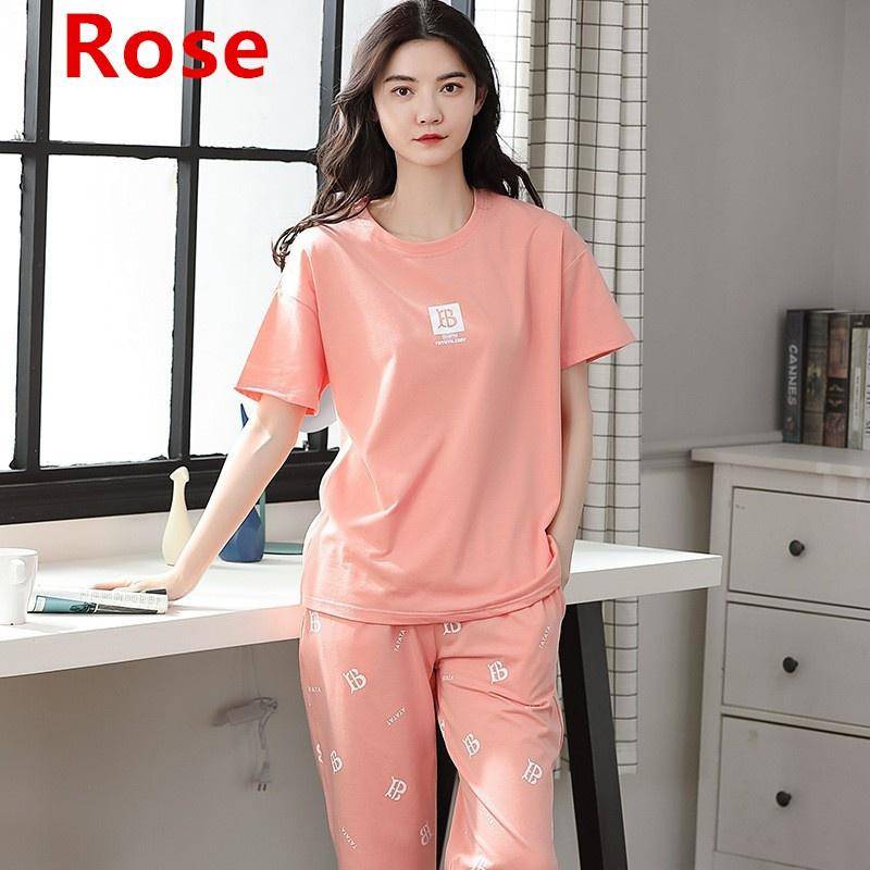 Frauen Sets Nette Cartoon Print Pyjamas Mode Lässig Hause Service Kurzen ärmeln Shorts 2PCS Femme Nachtwäsche Plus Größe XL hellrosa von Joom DACH