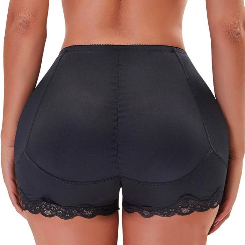 Frauen Shapers Gepolsterte Butt Lifter Panty Hüfte Enhancer Gefälschte Ass Pads Shapewear Unterwäsche Slips Push-Up Höschen Plus Größe S-6XL XXL schwarz von Joom DACH