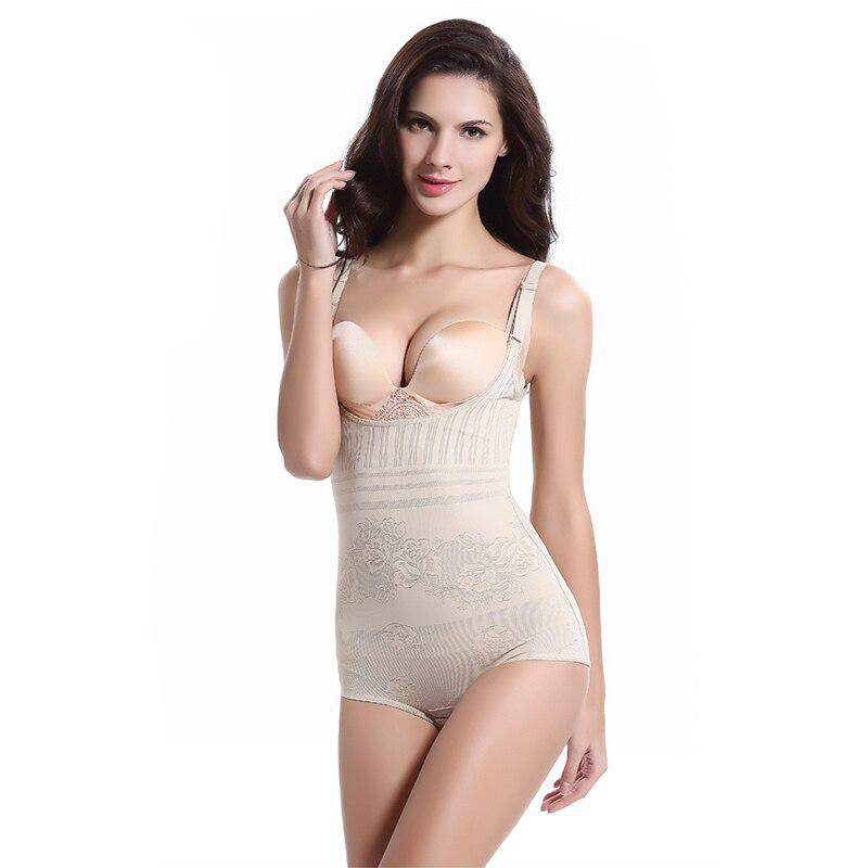 Frauen Siamese Korsett Taille Trainer Bauchbänder Intime Postpartale Wear Abnehmen Unterwäsche L khaki von Joom DACH