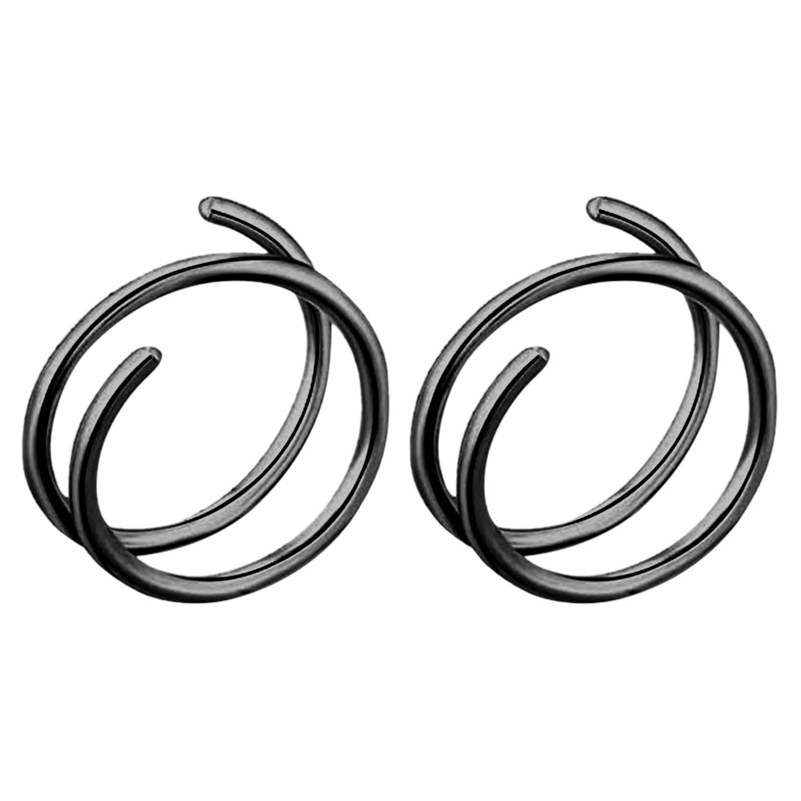 Frauen Spirale Nasenring Piercing Nasenringe Mädchen Nasenringe Nasenpiercing Schmuck One Size schwarz von Joom DACH