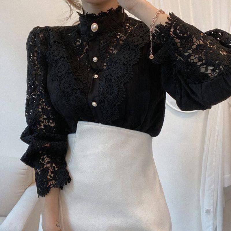 Frauen Spitze Blusen Blütenblatt Hülse Frauen Bluse Chic Taste Aushöhlen Blume Spitze Patchwork Weißes Hemd Top Weibliche Kleidung L Frauen Spitze Blusen Blütenblatt Hülse Frauen Bluse Chic Taste Aushöhlen Blume Spitze Patchwork Weißes Hemd Top Weibliche Kleidung L von Joom DACH