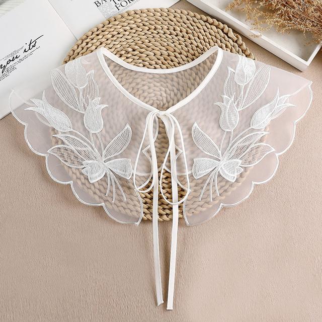 Frauen Spitze Gefälschte Kragen Puppe Kragen Abnehmbare Hemd Kragen Falschen Kragen Bluse Top Frauen Kleidung Zubehör von Joom DACH