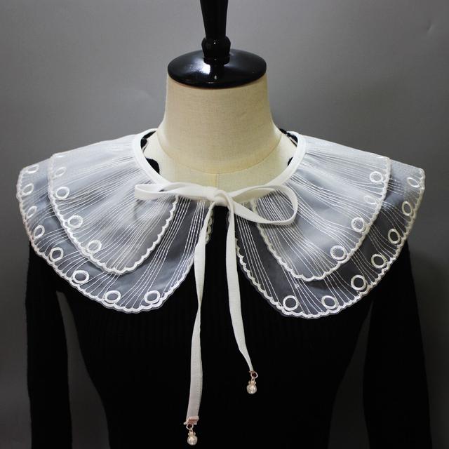 Frauen Spitze Gefälschte Kragen Puppe Kragen Abnehmbare Hemd Kragen Falschen Kragen Bluse Top Frauen Kleidung Zubehör von Joom DACH