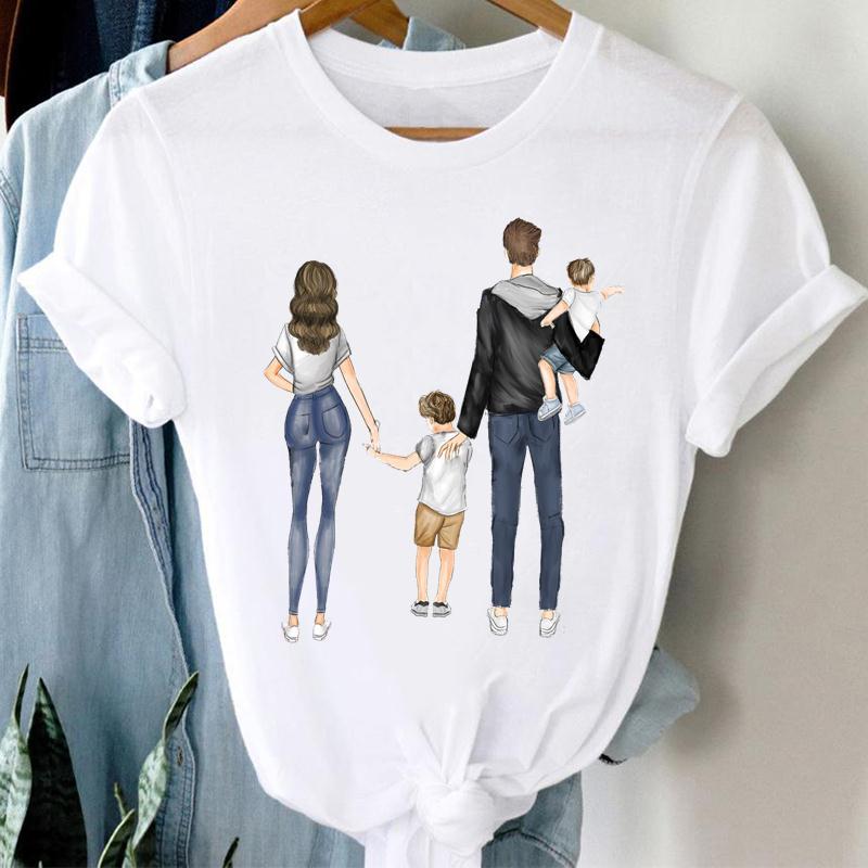 Frauen Süße Familie Kleidung Lässig Druck T-shirt Mama Mutter Mama Top Sommer Mode T-shirt Kurzarm Dame Weibliche Grafik T-shirt S von Joom DACH