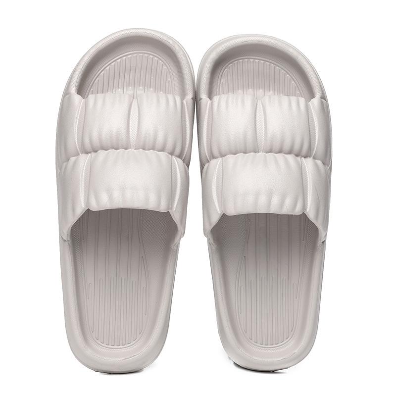 Frauen Super Licht Wolke Hausschuhe Sandalen Sommer Strand Weiche Sohle Weibliche Flip-Flops EVA Männer Damen Hause Badezimmer Anti-slip Rutschen 42-43 grau von Joom DACH