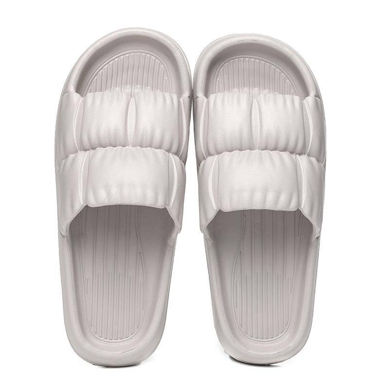 Frauen Super Licht Wolke Hausschuhe Sandalen Sommer Strand Weiche Sohle Weibliche Flip-Flops EVA Männer Damen Hause Badezimmer Anti-slip Rutschen 42-43 grau von Joom DACH
