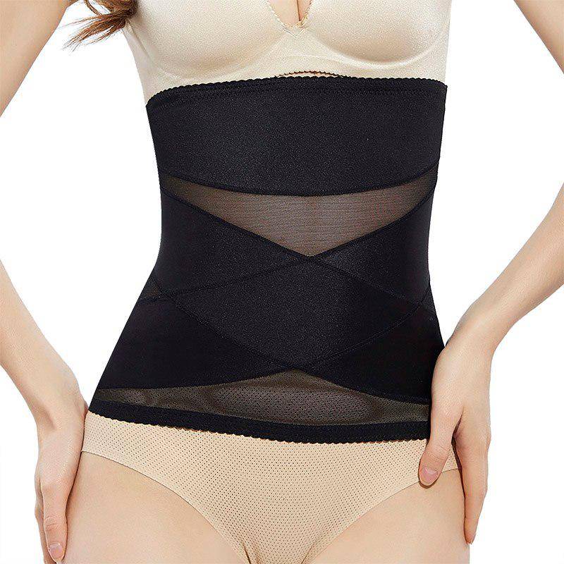 Frauen Taille Trainer Korsett Postpartale Abnehmen Bauch Gürtel Taille Shaper Bauch Gürtel Shaper Unterwäsche 2XL schwarz von Joom DACH