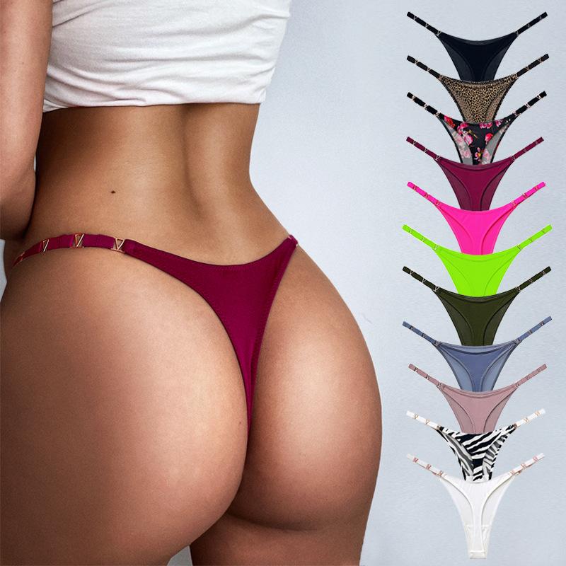 Frauen Tanga Liebe Brief Strass Gürtel G-String Mode Low-Rise Tanga Shorts Slip Sexy T-Back String Spitze Unterwäsche M schwarz von Joom DACH
