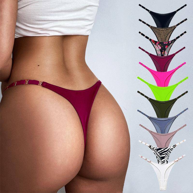 Frauen Tanga Liebe Brief Strass Gürtel G-String Mode Low-Rise Tanga Shorts Slip Sexy T-Back String Spitze Unterwäsche M schwarz von Joom DACH