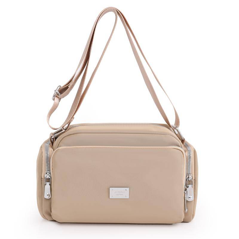 Frauen Tasche Wasserdichte Nylon Handtaschen Reine Farbe Mode Multi Funktion Große Kapazität Umhängetasche Casual Messenger Mama Tasche khaki von Joom DACH