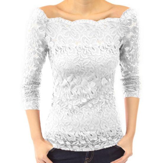 Frauen Tops Skew Kragen Langarm Spitze Hemd Hohl Spitze Spleißen Solide M weiß Frauen Tops Skew Kragen Langarm Spitze Hemd Hohl Spitze Spleißen Solide M weiß von Joom DACH