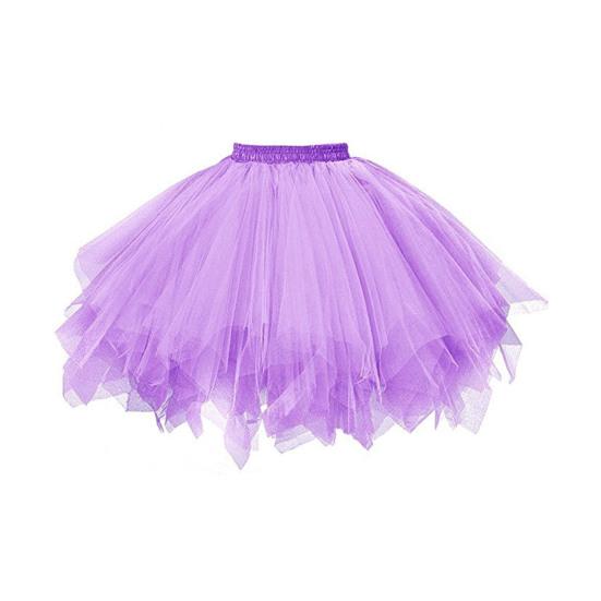 Frauen Tüllrock 50er Jahre Tutu Petticoat elastische Taille kurze Ballett Krinoline Petticoat Karneval von Joom DACH