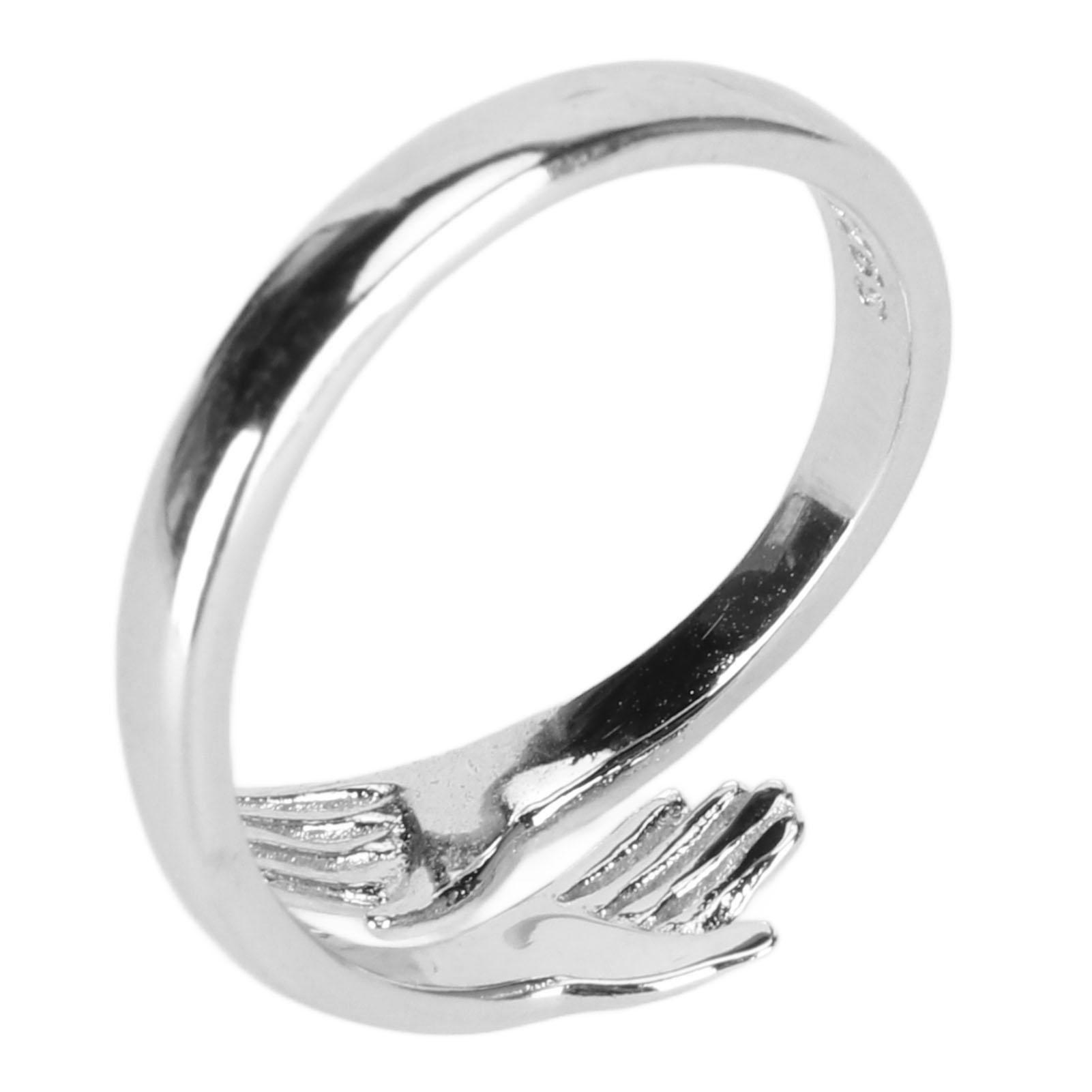 Frauen Umarmung Ring Hochzeit Party Silber Modische Elegante Einstellbare Offenen Ring Schmuck Zubehör von Joom DACH