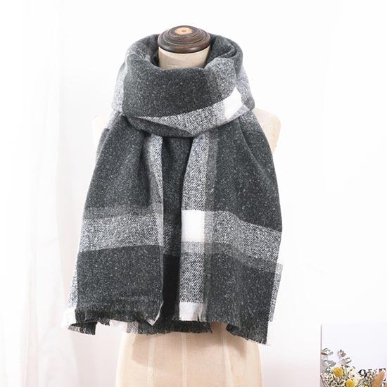 Frauen Winter Casual Plaid Schal Japanische Imitation Kaschmir Dicke Warme Schal Schal Schal von Joom DACH