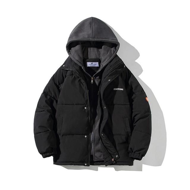 Frauen Winter Oversize Jacke Unten Baumwolle Gefütterte Mantel Weibliche Lose Beiläufige Mantel Weibliche Mode Mit Kapuze Kurze Parkas S schwarz von Joom DACH