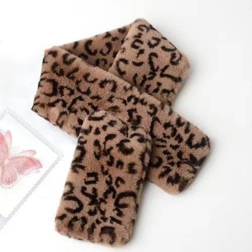 Frauen Winter Pelz Schal Einfarbig Kreuz Koreanische Version Verdickt Weichen Plüsch Hals Kragen Weihnachten Schal One Size kamelfarben von Joom DACH