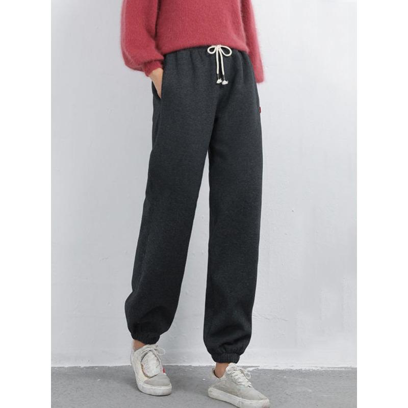 Frauen Winter Warme Leggings Dicke Hose Warme Fleece Plus Größe Lange Verdicken Hosen Mode Lässig Soild Farbe Leggings XXXL schwarz von Joom DACH