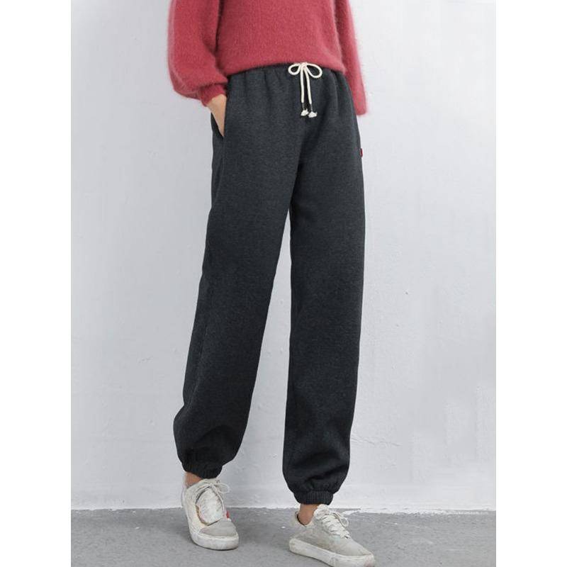 Frauen Winter Warme Leggings Dicke Hose Warme Fleece Plus Größe Lange Verdicken Hosen Mode Lässig Soild Farbe Leggings XXXL schwarz von Joom DACH