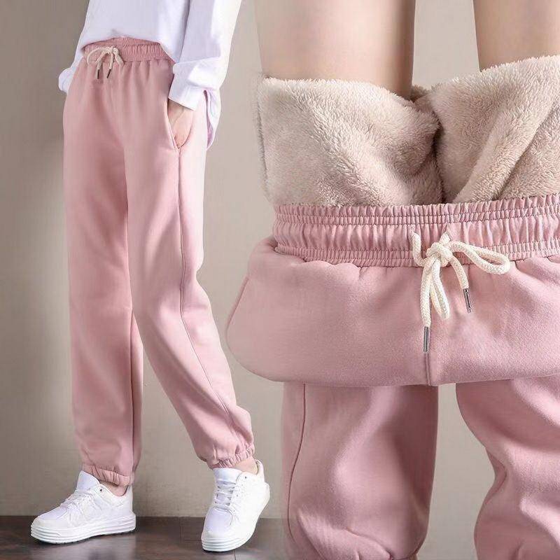 Frauen Winter Warme Leggings Dicke Hose Warme Fleece Plus Größe Lange Verdicken Hosen Mode Lässig Soild Farbe Leggings XXXL rosa von Joom DACH
