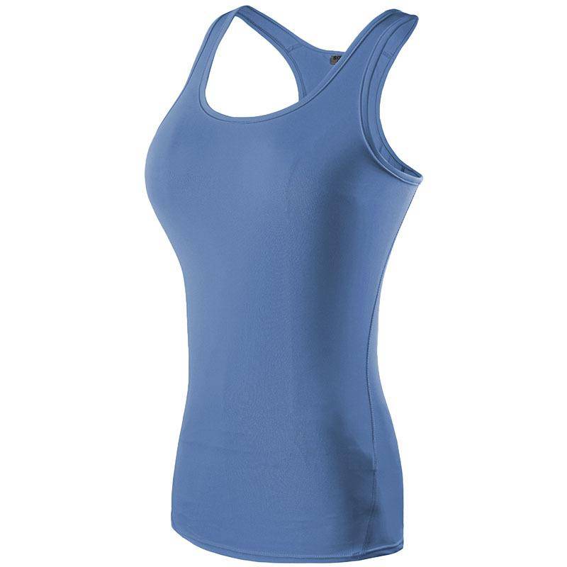 Frauen Yoga Weste Home Gym Fitness Ärmelloses T-shirt Sport Kleidung Gym Laufen Workout Tank Tops L hellblaue von Joom DACH