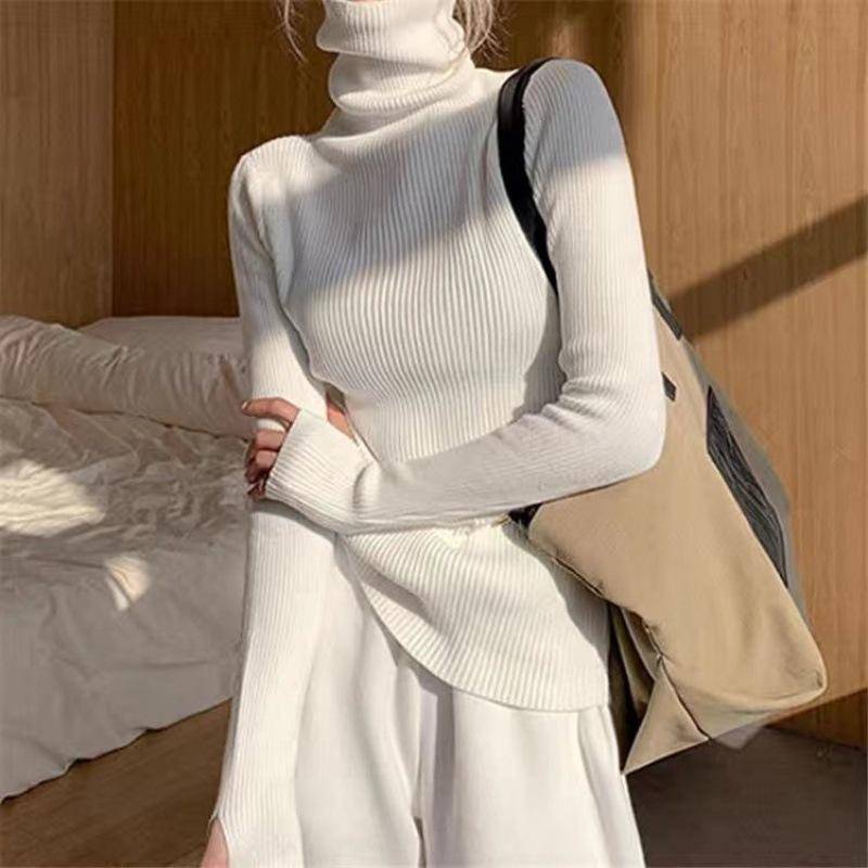 Frauen haufen kragen Rollkragenpullover Herbst Winter Schlank Pullover Frauen Grundlegende Tops Weiche Stricken Pullover Weiche Warme Jumper XXXL weiß Frauen haufen kragen Rollkragenpullover Herbst Winter Schlank Pullover Frauen Grundlegende Tops Weiche Stricken Pullover Weiche Warme Jumper XXXL weiß von Joom DACH