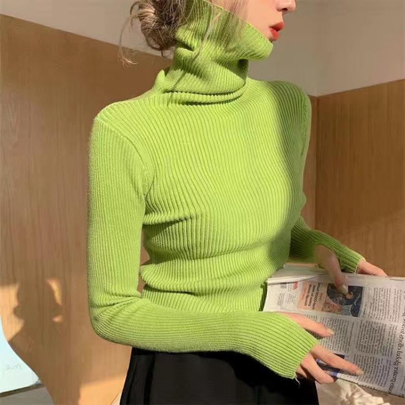 Frauen haufen kragen Rollkragenpullover Herbst Winter Schlank Pullover Frauen Grundlegende Tops Weiche Stricken Pullover Weiche Warme Jumper XXXL grün Frauen haufen kragen Rollkragenpullover Herbst Winter Schlank Pullover Frauen Grundlegende Tops Weiche Stricken Pullover Weiche Warme Jumper XXXL grün von Joom DACH