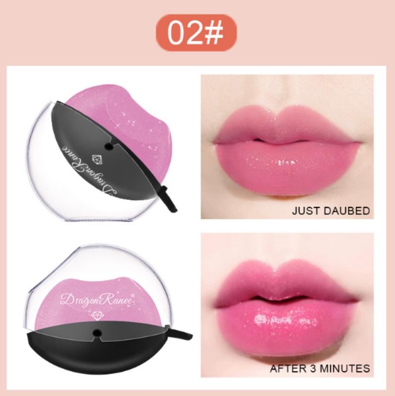 Frauen wasserdichter Lipgloss Blumenlippenstift Farbe ändern Gelee Lippenstift Feuchtigkeitscreme Blumenlippenöl Klares farbloses Lippenöl von Joom DACH