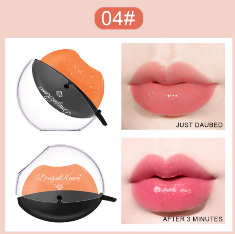 Frauen wasserdichter Lipgloss Blumenlippenstift Farbe ändern Gelee Lippenstift Feuchtigkeitscreme Blumenlippenöl Klares farbloses Lippenöl von Joom DACH