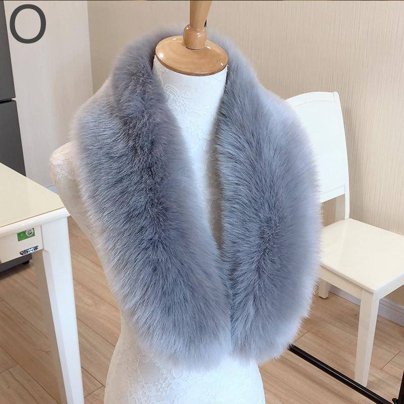 Frauen-weicher Kragen-Wickelhals-Winter-warme Schals Kunstpelz-Kragen-Damen-flauschiges Halstuch 90cm von Joom DACH