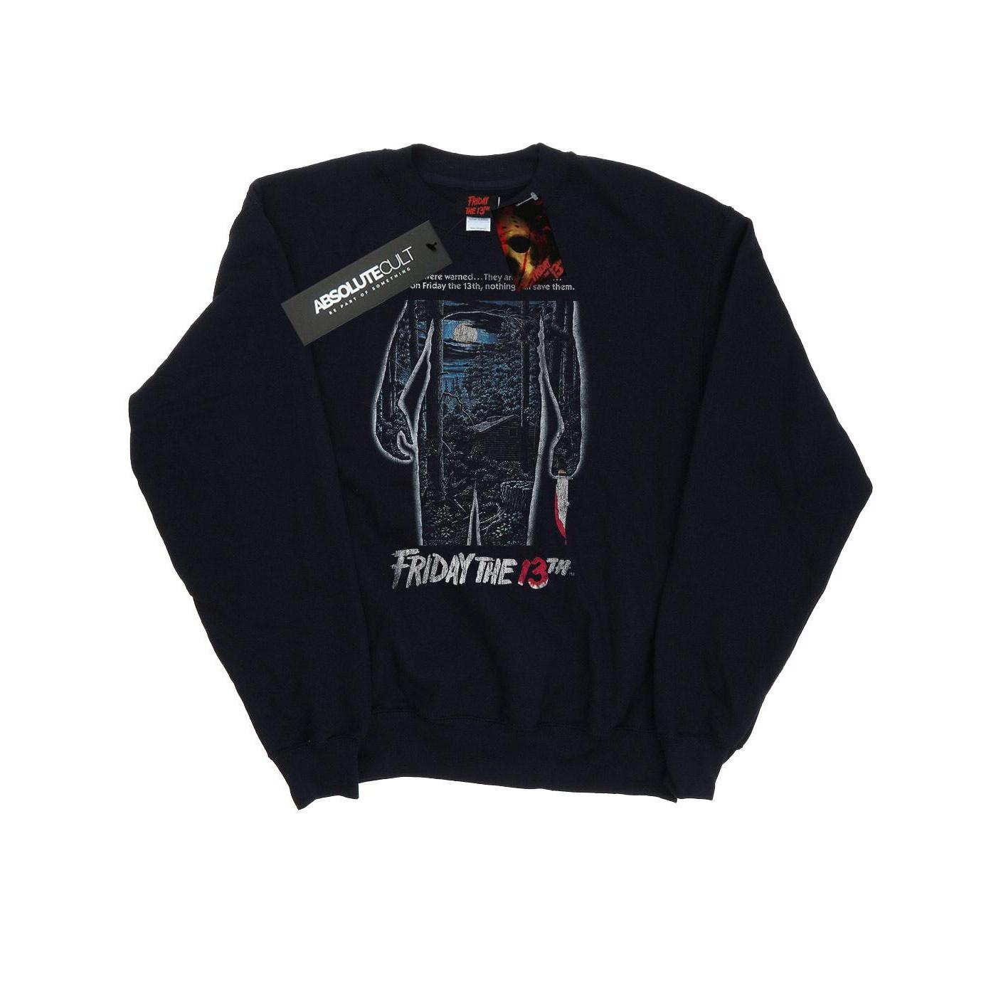 Freitag, der 13. Damen/Damen-Sweatshirt mit Distressed-Poster XXL schwarz von Joom DACH