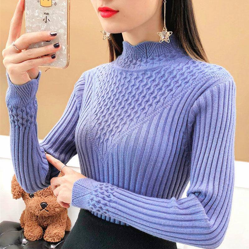Freizeit Loose Damen Pullover Mode Streifen Strickpullover Wild Bottom Shirt S von Joom DACH