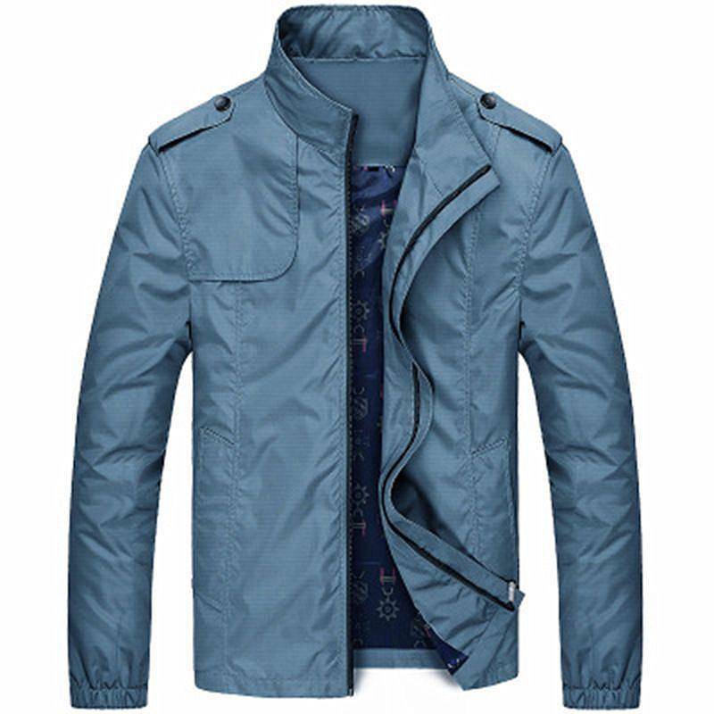Freizeitjacken für Herren Stehkragen Mode Business Jacke Männer Einfarbig Büro Anzugjacke Herbst Frühling Mantel L himmelblaue Freizeitjacken für Herren Stehkragen Mode Business Jacke Männer Einfarbig Büro Anzugjacke Herbst Frühling Mantel L himmelblaue von Joom DACH