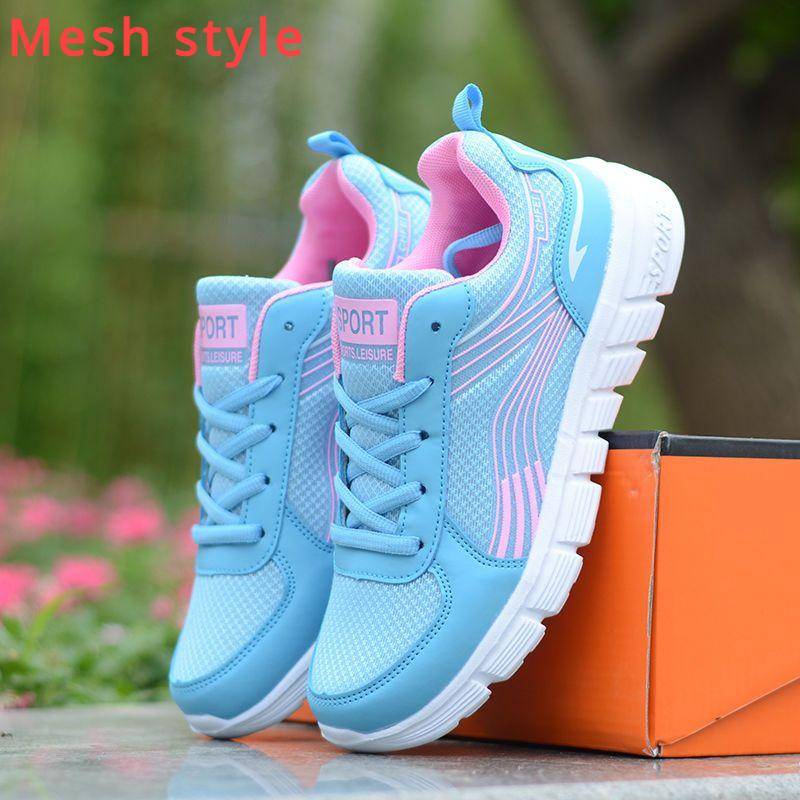 Freizeitsportschuhe für Herren/Damen, atmungsaktive Laufschuhe aus Mesh, rutschfeste, geruchshemmende, leichte Schuhe 40 blau von Joom DACH