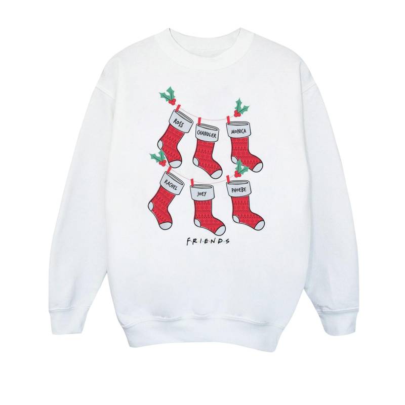 Friends Mädchen-Sweatshirt mit Weihnachtsstrümpfen 7-8 Years weiß von Joom DACH