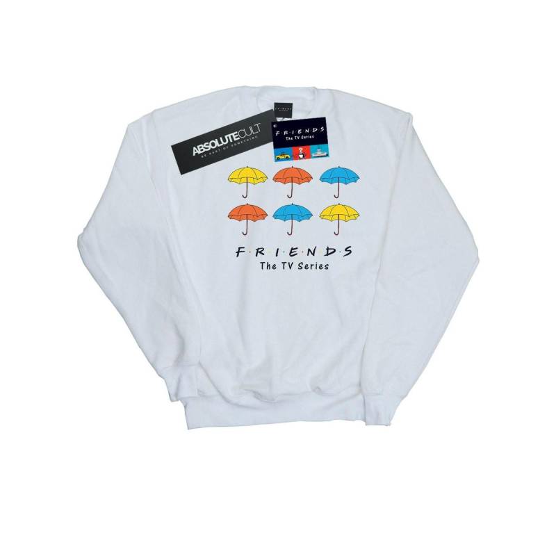 Friends Mädchen-Sweatshirt mit farbigen Regenschirmen 7-8 Years weiß von Joom DACH