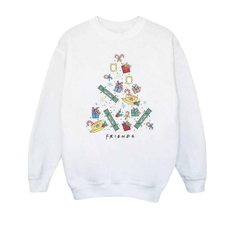 Friends Mädchen-Weihnachtsbaum-Sweatshirt 7-8 Years weiß von Joom DACH