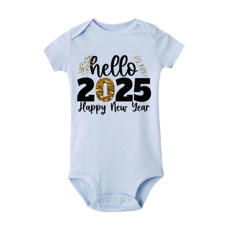 Frohes Neues Jahr 2025 Baby Body Inant Strampler Jungen Mädchen Kleidung Neujahrsparty Baby Geschenk Kleinkind Kurzarm Overall 3 MONTH von Joom DACH