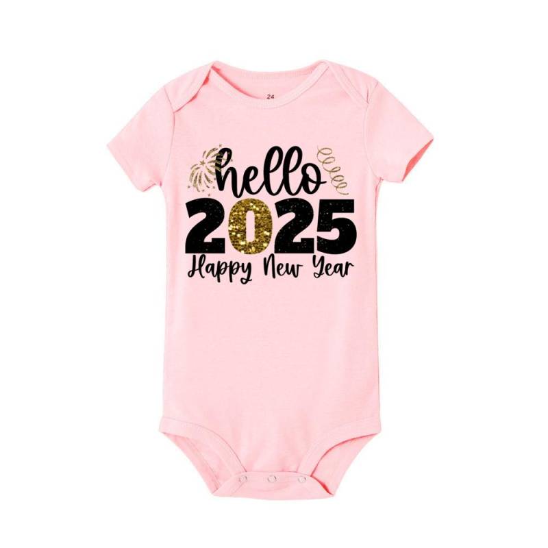 Frohes Neues Jahr 2025 Baby Body Inant Strampler Jungen Mädchen Kleidung Neujahrsparty Baby Geschenk Kleinkind Kurzarm Overall 6 MONTH von Joom DACH