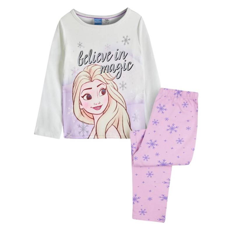 „Frozen Girls Believe In Magic“ langes Pyjama-Set mit Elsa-Allover-Print 7-8 Years von Joom DACH