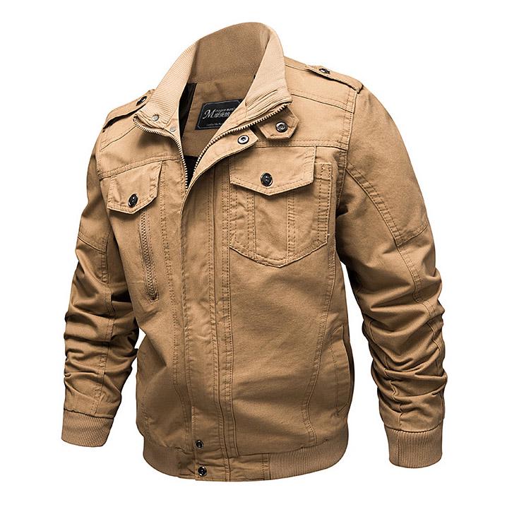 Frühling Air Force Pilot Militär Jacke Männer Fracht Taktische Bomber Jacke Männlich Casual Zipper Flug 6XL khaki von Joom DACH