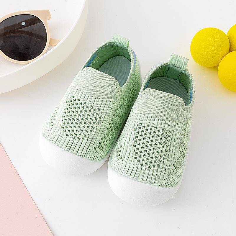 Frühling Beliebte Neue Baby Schuhe Mesh Strick Atmungsaktive Kid Mädchen Jungen 0-3T Sommer Slip-On Casual Sneakers Kleinkind Rutschfeste Prewalker 11.5 grün von Joom DACH