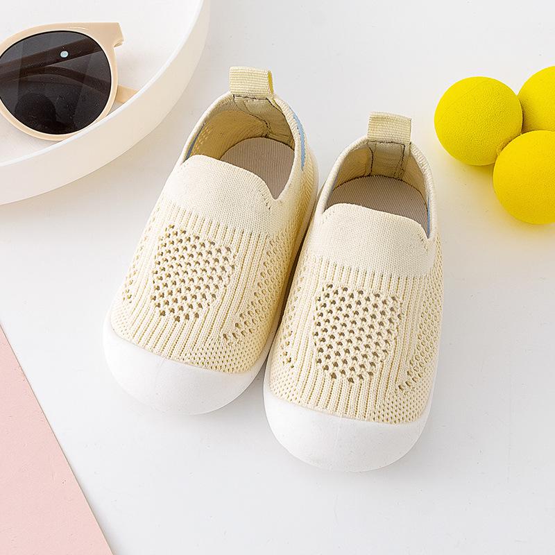 Frühling Beliebte Neue Baby Schuhe Mesh Strick Atmungsaktive Kid Mädchen Jungen 0-3T Sommer Slip-On Casual Sneakers Kleinkind Rutschfeste Prewalker 13.5 beige von Joom DACH
